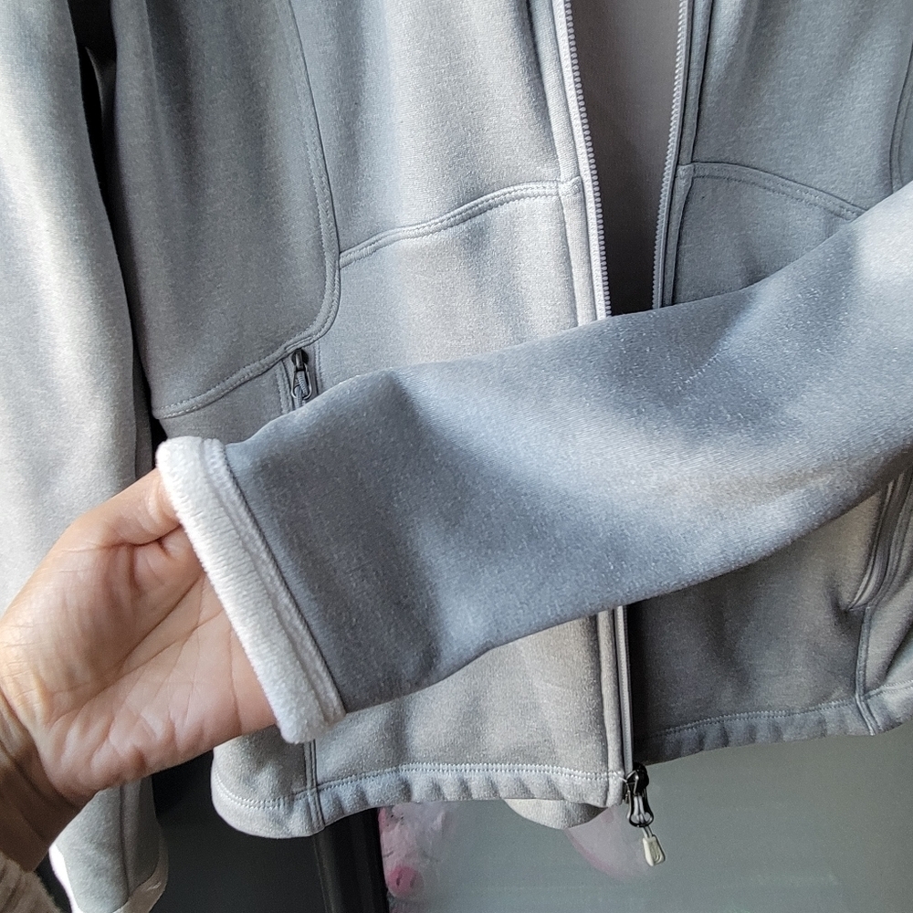 The North Face Jacket Womens SP Gray Full Zip Stretch Fleece Outdoors Warm - Picture 8 of 11